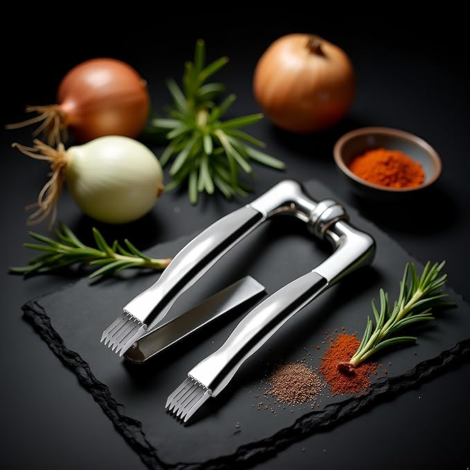 2Pcs Shred Silk the Knife Stainless Steel, Stainless Steel Onion Cutter, Ergonomic Onion Slicer, Onion Blossom Cutter, Kitchen Tools for Slicing and Dicing Onions, Seasoning and Spice Choppers