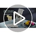 Safe Mandoline Slicer for Kitchen, Vegetable Slicer with Container, French Fry Cutter, All in 1 Julienne Slicer for Potato, Thickness Adjustable, Detachable Blade (Green)