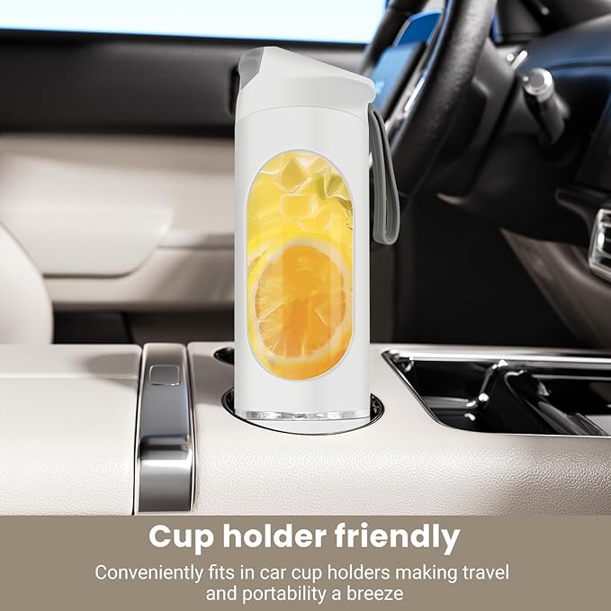 Portable Blender, USB Personal Juicer for Shakes and Smoothies, 500ML Rechargeable with 12 Blades, Mini Electric Mixer for Travel Home Office (White)