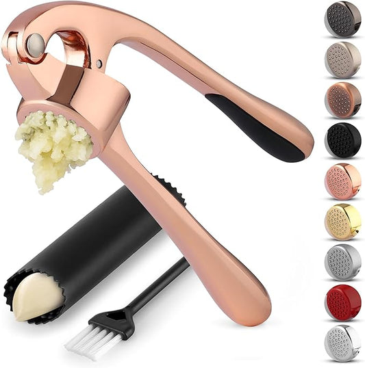 Zulay Kitchen Garlic Press Set - Rose Gold