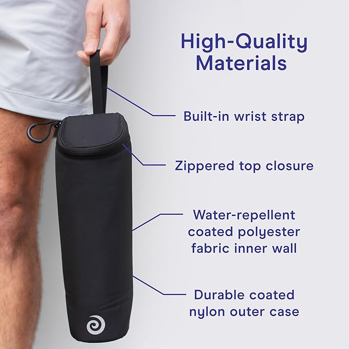 BlendJet Jetsetter Protective Insulated Sleeve - Water-Repellent Materials for Hours of Insulation - Durable, Sleek & Functional with Built-In Wrist Strap for Travel