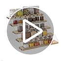Spice Rack Organizer for Cabinet & Countertop - Seasoning Organizer Spice Shelf - Space Saving Wooden Display Risers Shelf Showcase Fixtures Jewelry (5 Tier)