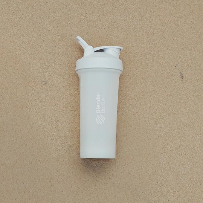 BlenderBottle Classic V2 Shaker Bottle Perfect for Protein Shakes and Pre Workout, 32-Ounce, White