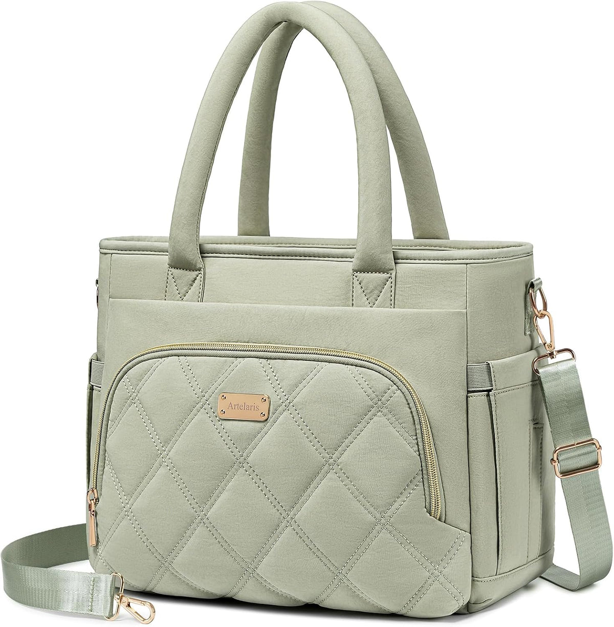 Lunch Bag Women, Adult Insulated Lunch Box, Leakproof Lunch Cooler Bag, Reusable Large Lunch Cooler for Work, Picnic, Travel (Green)