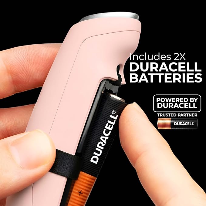 Zulay Kitchen Powerful Milk Frother Wand With Duracell Batteries - Ultra Fast Handheld Drink Mixer - Electric Whisk Foam Maker for Coffee, Lattes, Cappuccino & Matcha - Triple Whisk - Peach Pink