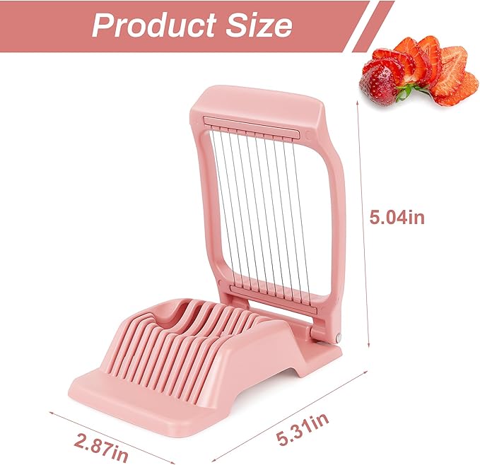 Egg Slicer for Hard Boiled Eggs Egg Cutter Strawberry Dicer for Kitchen Home Use