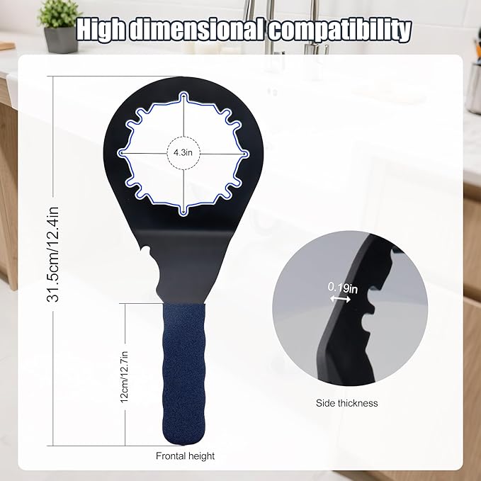Universal Sink Drain Wrench for Loosen Tighten Strainer Locking Nut Fits All 4-, 6- and 8-tab, Toilet Bathroom Kitchen Sink Wrench