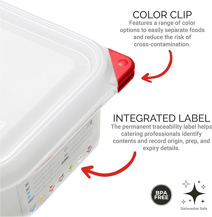 Araven Airtight Container, Food Pan with Lid for Storage in Kitchen and Restaurant, 8.5 Qt, 1 Count, Clear