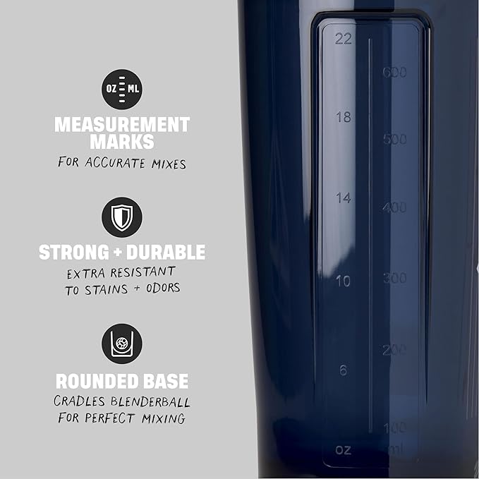 BlenderBottle Shaker Bottle Pro Series Perfect for Protein Shakes and Pre Workout, 28-Ounce, Grey/Blue (New York Yankees)