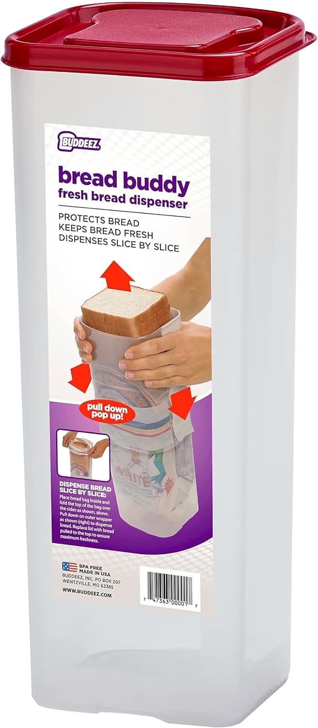 Bread Buddy Bread Box, Keeps 1 Sandwich Size Loaf Fresh