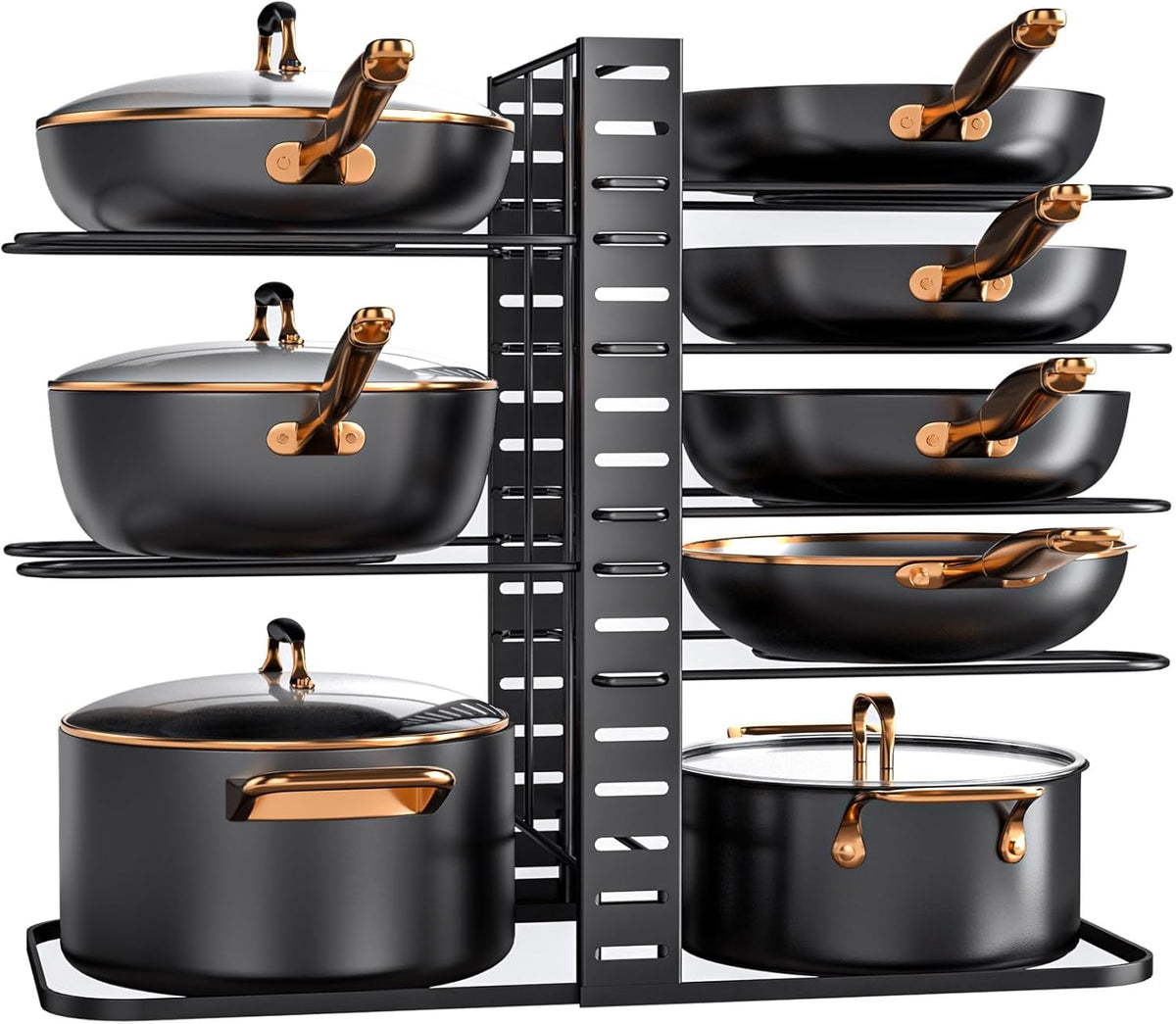 8-Tier Lightweight Pots and Pans Organizer under Cabinet, 14.55" H