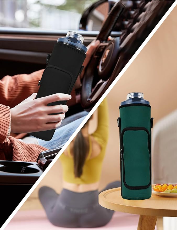 Blender Storage Sleeve Blender Travel Bag for Ninja Blast Max Portable Blender BC251NV/BC251GY/BC251MT/BC251PK/BC251LD/BC251IV with Shoulder Strap and Accessory Pocket (Green)