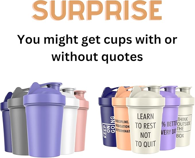 JEELA SPORTS 5 PACK Protein Shaker Bottles for Protein Mixes -20 OZ- Dishwasher Safe Shaker Cups for Protein Shakes - Shaker Cup for Blender Protein Shaker Bottle for Shakes Protein Shake Blender