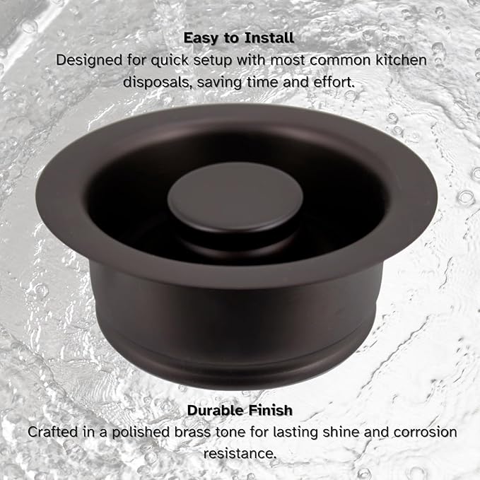 Westbrass A2165-12A 4-1/4" OD Post Style Large Kitchen Basket Strainer with Waste Disposal Flange and Stopper Drain Set, Antique Bronze