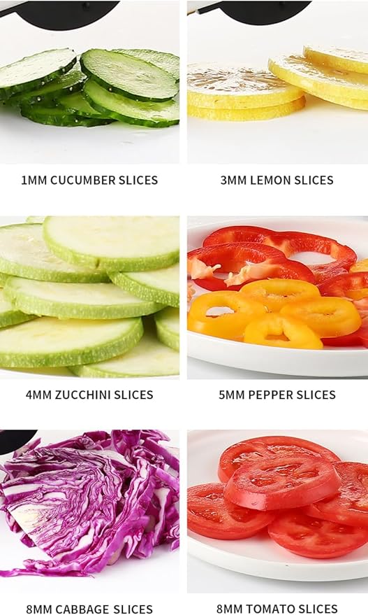 GYH&GXR Mandoline Slicer with Adjustable Stainless Steel Blades for Kitchen, Vegetable Chopper for Potato, Tomato, Carrot, Fruit and Onion Cutter