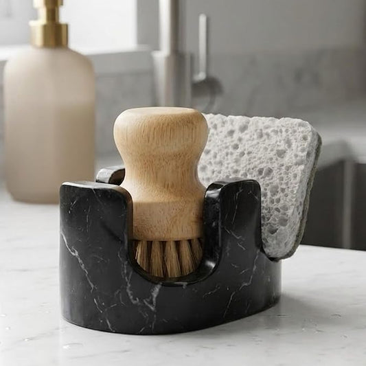 Black Marble Sponge Holder for Kitchen Sink