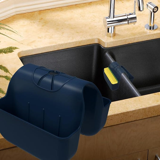 Sponge Holder for Kitchen Sink, Navy Blue