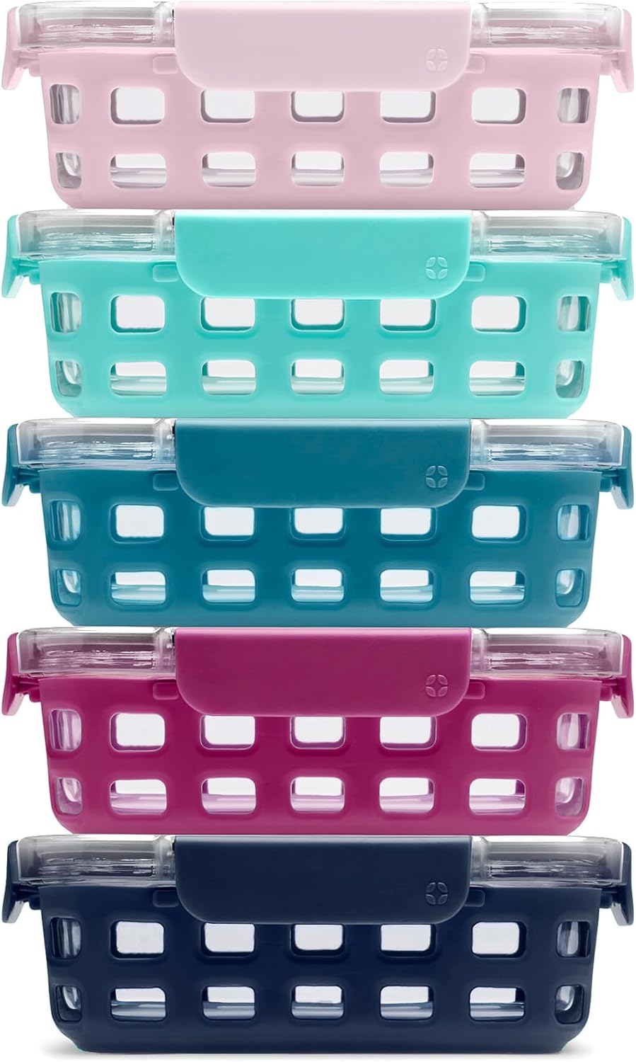 Duraglass 3.4 Cup Glass Meal Prep Containers, 10 Pc, 5 Pack, Orchard