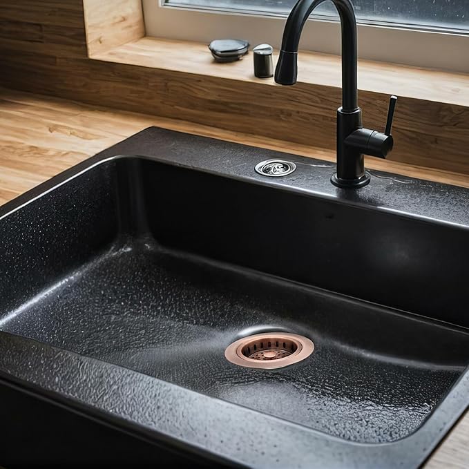 Westbrass D2145-11 3-1/2" Post Style Large Kitchen Sink Basket Strainer, Antqiue Copper (2-Pack)