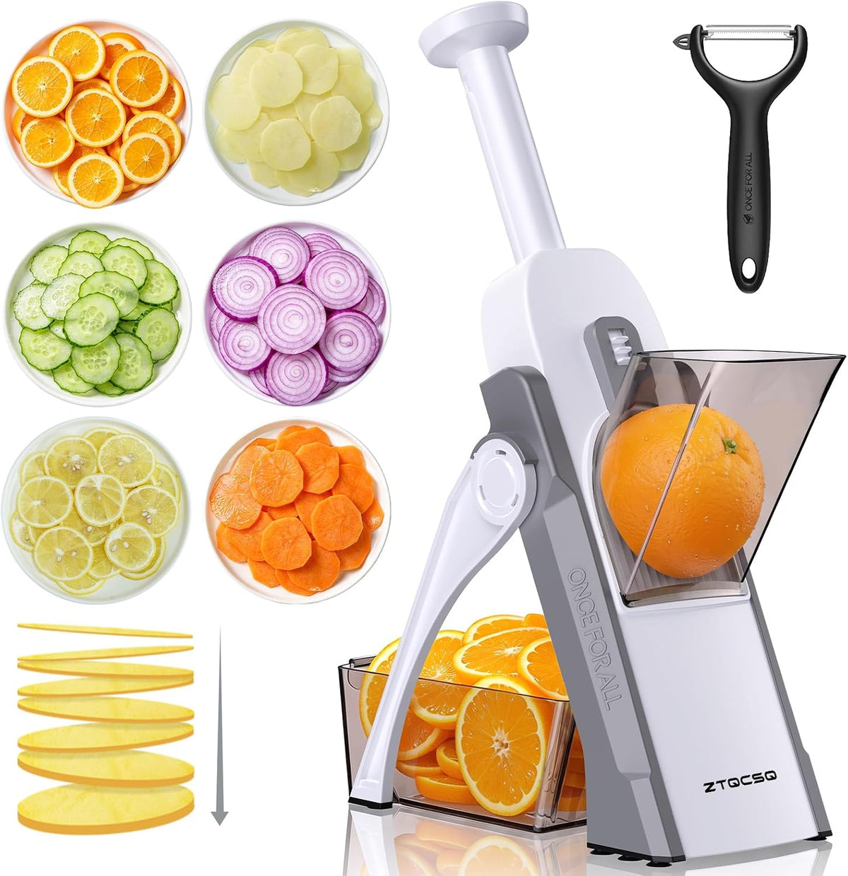 Safe Mandoline Slicer for Kitchen, Vegetable & Food Cutter (Only Slice)