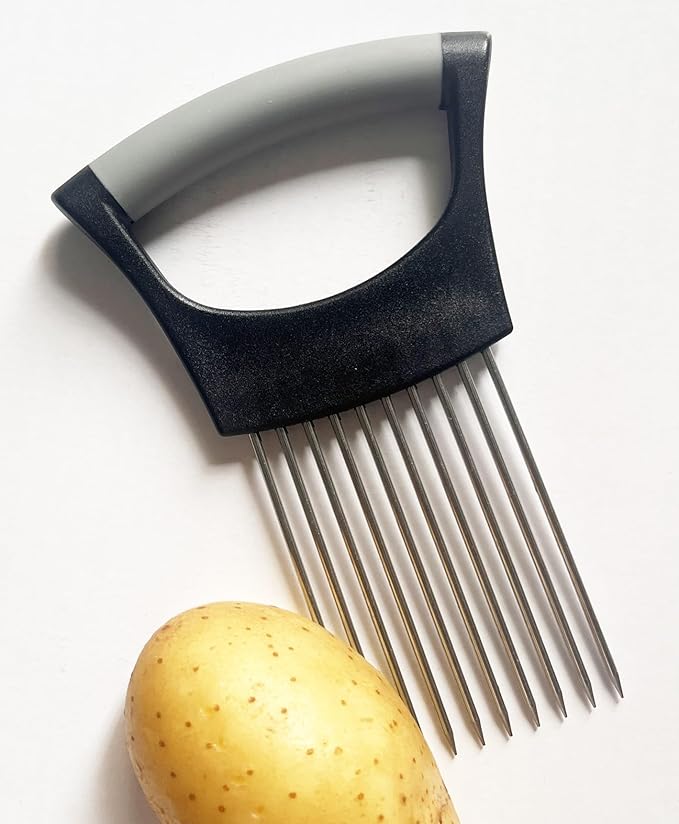 Onion Holder for Slicing Onion Slice Holder Kitchen Chopper Assistant Tool,Vegetable Cutter with Protective Cover for Tomato,Lemon,Potato,Egg,Food Slice Assistant,Gifts for Mom Grandma Women