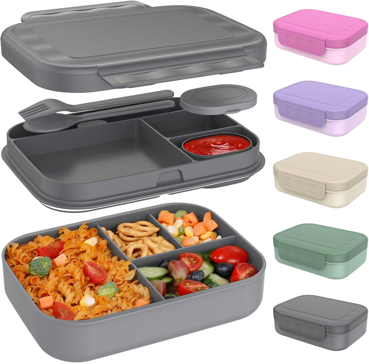 47oz Stackable Bento Lunch Box for Adult & Teens BPA-Free Container