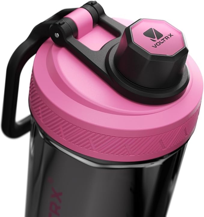 VOLTRX Shaker Bottle, Gallium USB C Rechargeable Electric Protein Shake Mixer, Shaker Cups for Protein Shakes and Meal Replacement Shakes, BPA Free, Made with Tritan, Neon Pink, 20oz