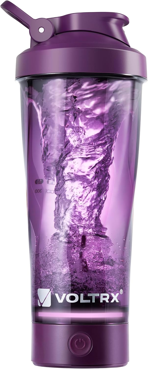 VortexBoost Electric Shaker Bottle, USB C Rechargeable Protein Shake Mixer, Shaker Cups for Protein Shakes and Meal Replacement Shakes, BPA-Free, Made with Tritan,Purple