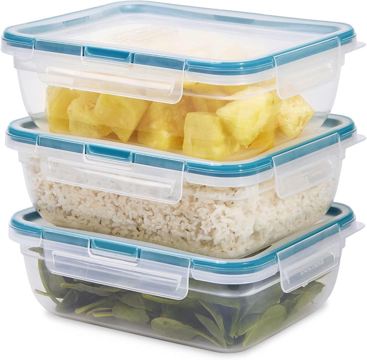 Plastic Total Solution (3-Pack, 8.5-Cup) Food Storage Containers