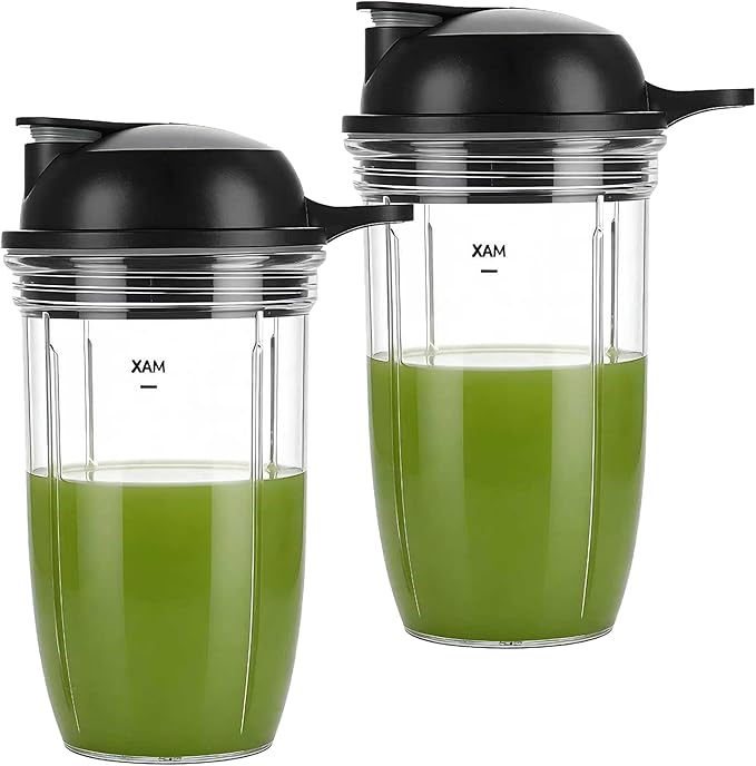 Blender Combo Easy Twist Extractor Blade with 2pcs Juicer personal jar 18oz cup with to go lid,Compatible with nutribullet Full-Size Blender Combo 1200W:NBF50500/NBF50500IN/NBF50500AK/NBF50500AW