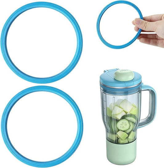 2 PCS Replacement Seal for Ninja BlendBOSS Personal Smoothie Tumbler, Food-Grade Silicone Gasket, Leak-Proof & Durable, Compatible with Ninja Blend BOSS Tumbler (Sky-Blue)