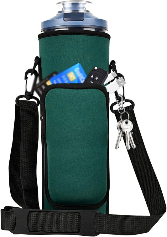 Storage Sleeve Bag for Ninja Blast Max Portable Blender with Shoulder Strap and Accessory Pocket compatible with BC251NV/BC251IV/BC251GY/BC251MT/BC251PK/BC251LD/BC251SL, 22 oz (Dark green)