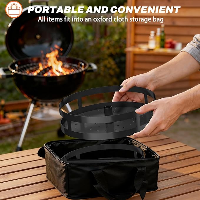 Griddle Caddy for Blackstone Griddle Accessories, BBQ Caddy with Paper Towel Holder, Rotating Condiment & Utensil Organizer, Outdoor Kitchen Accessories for Camping, RV, Patio & Tailgating