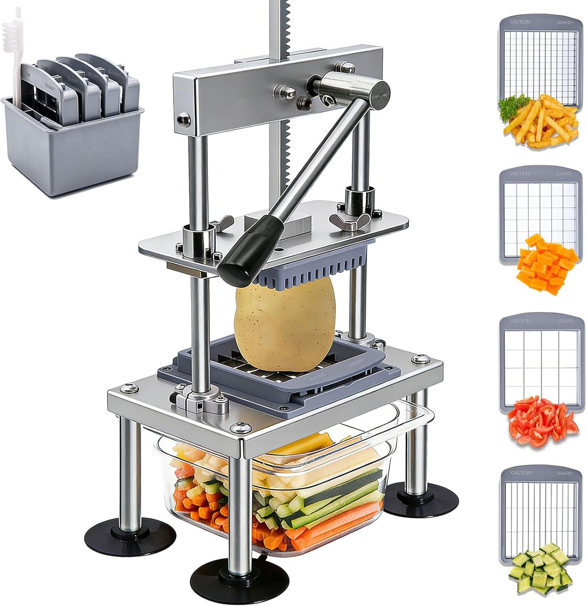 French Fry Cutter for Potatoes Vegetable Chopper for Tomatoes Fruit