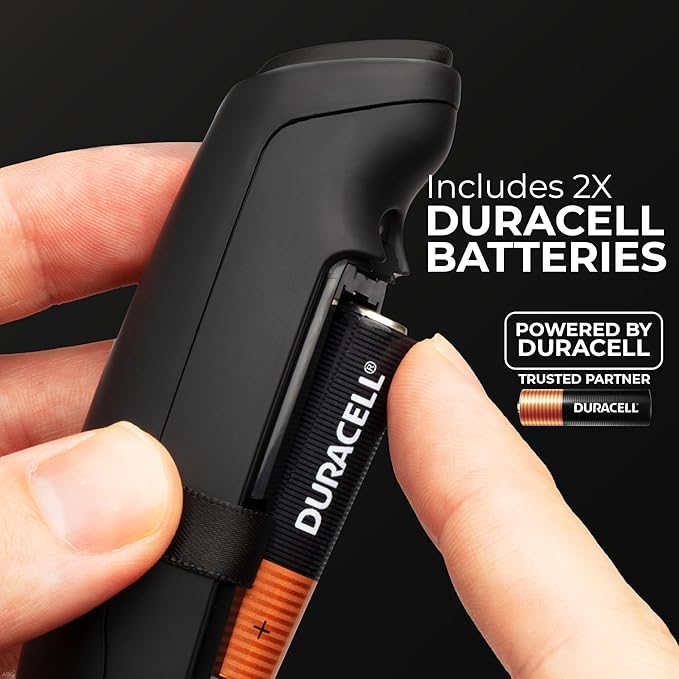 Zulay Kitchen Powerful Milk Frother Wand With Duracell Batteries - Ultra Fast Handheld Drink Mixer - Electric Whisk Foam Maker for Coffee, Lattes, Cappuccino & Matcha - Triple Whisk - Black