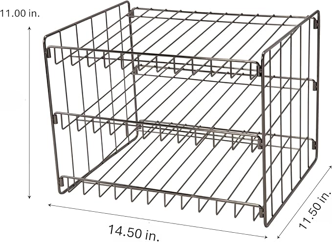 Kitchen Details 3 Tier Can Organizer | Canned Food Storage Rack | Kitchen Cabinet and Pantry Organization | Holds 36 Cans | Space Saving | Onyx