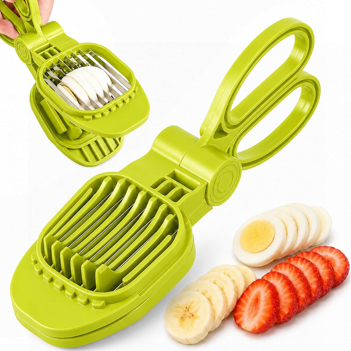 Egg Slicer for Hard Boiled Eggs with Stainless Steel Blade