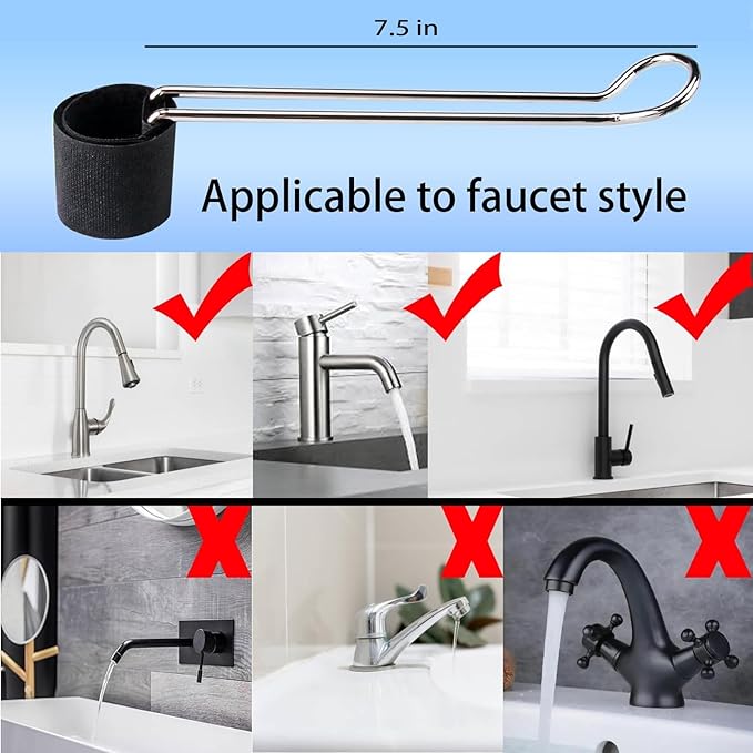 2 Pack Towel Holder for Kitchen Sink Cabinet，Stylish Functional Dish Towel Holder for Multiple Types of Sink faucets (Silver Color)