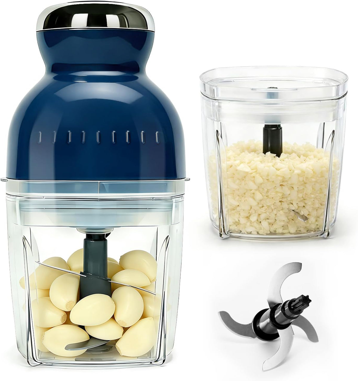 Electric Garlic Mincer & Onion Chopper, 3-Cup Mini Food Processor