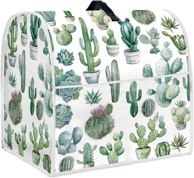 Cactus Mixer Cover | Compatible with 4.5-5 Quart Tilt Head & Bowl Lift Mixers | Dust Protector with Pockets for Accessories