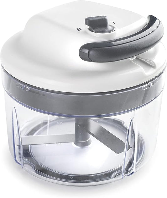 Lacor - 60599 - Affilato Handy Slicer, Food Chopper with Stainless Steel Blades, BPA-Free, 2 Speeds, 1.2 L