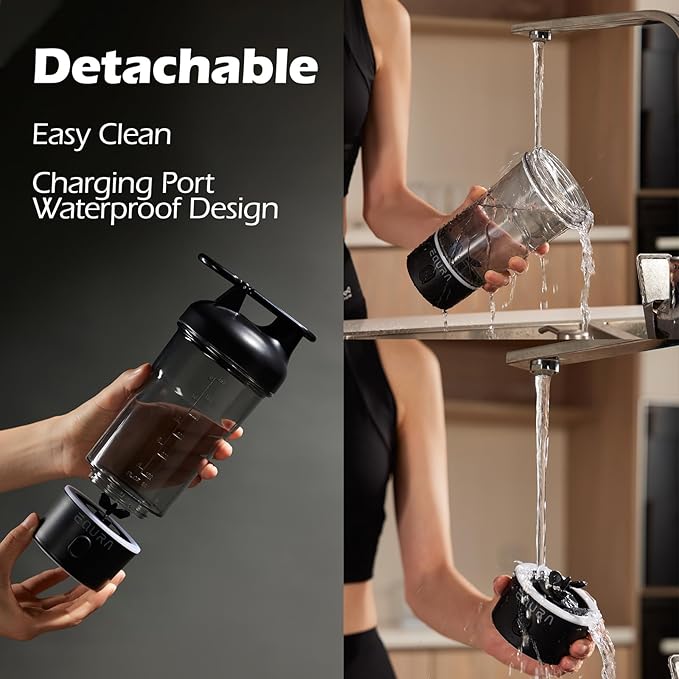 Electric Protein Shaker Bottle, 25.4 Oz Pulse Blender Bottles For Protein Mixes, | Tritan | Bpa Free| Portable Mixer Cup, Rechargeable Shake Cups And Meal Replacement Shakes(Blue)