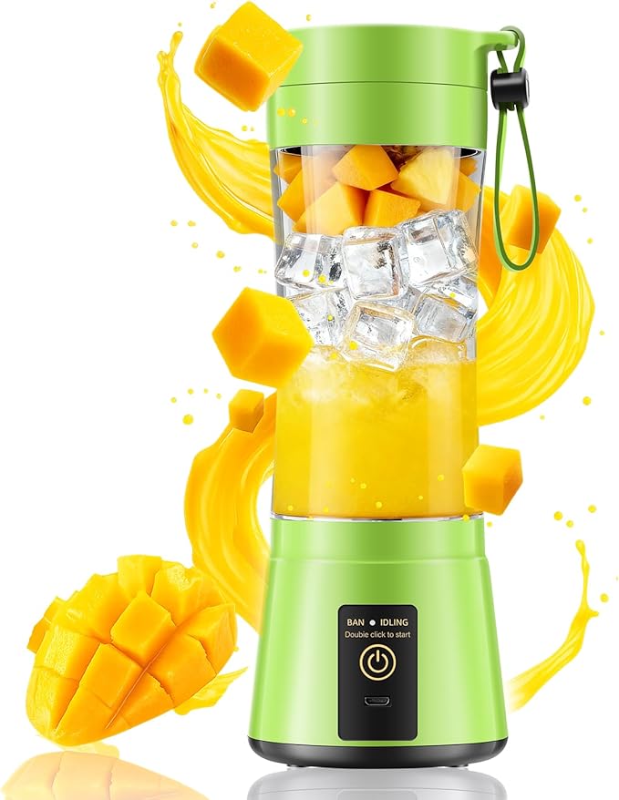 Cordless Personal Size Portable Blender - 380Ml Blender Smoothies and Shakes, BPA Free Traveling Juice Cup with Powerful Blending, Freshly Squeezed in Sports/Travel/Home