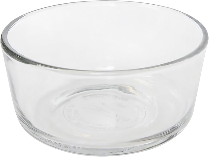 Pyrex 7200 2 Cup Glass Bowls & 7200-PC Red Food Storage Replacement Lids (4-Pack) - Made in the USA