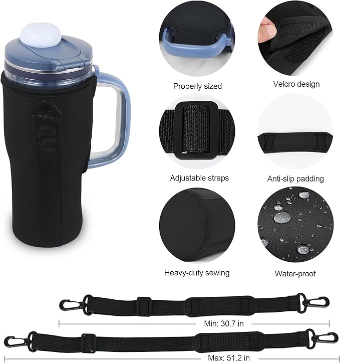 Blender Storage Sleeve Bag for Ninja BlendBOSS Personal Smoothie Blender 26oz, Waterproof Insulated Neoprene Blender Travel Bag Holder Sleeve with Adjustable Shoulder Strap