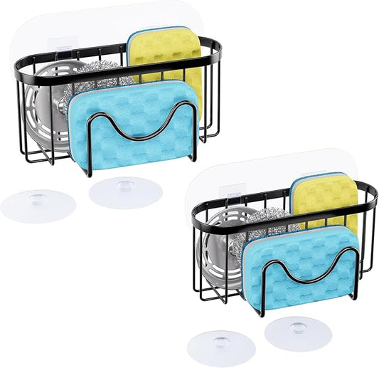 Multifunctional Sponge Holder with Unique M-Shaped, 2-Pack