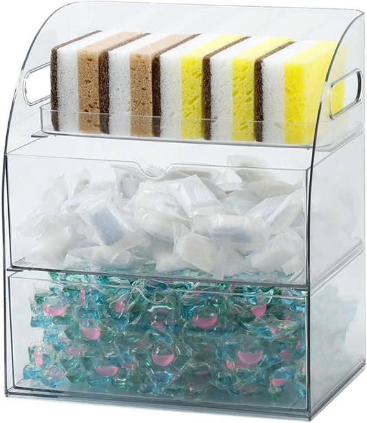 Clear Kitchen and Pantry Organizer with Drawer