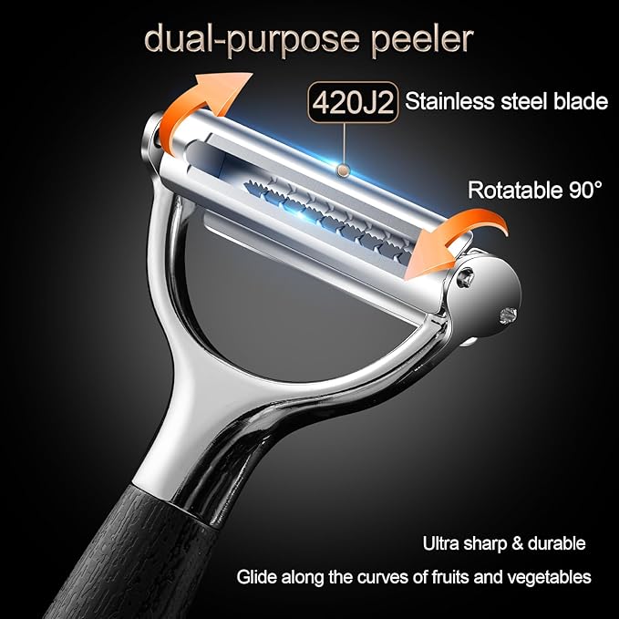 Multifunctional Vegetable Julienne Peeler for Kitchen, Camping and Travel