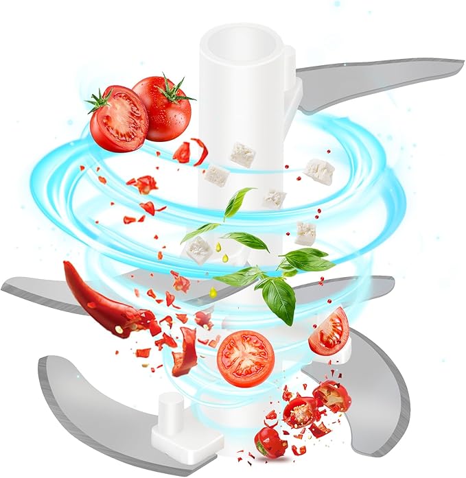 Manual Food Chopper, Garlic Chopper with Container, Vegetable Kitchen Cutter, Pull-String Hand Food Processor Sharp Blades Mincer Shredder for Cutting Onions Chili Ginger Herbs (Green, 500ml)