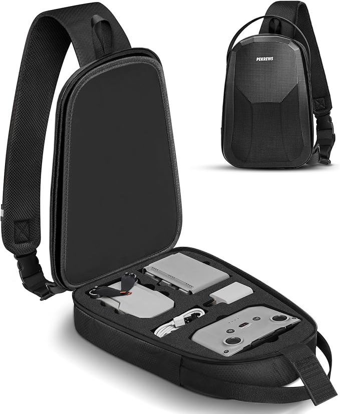 PEKREWS Mini 4K Case, Portable Mini 2 SE Backpack Compatible with DJI RC N1 Controller, Travel Drone Bag for Charging Hub and 3 Batteries, Waterproof RC N1 Carrying Case for DJI Drone Accessories